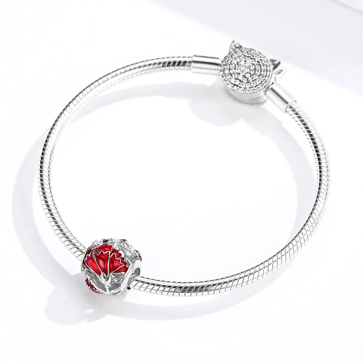 Pandora Style Sølv Nelliker Charm - BSC097