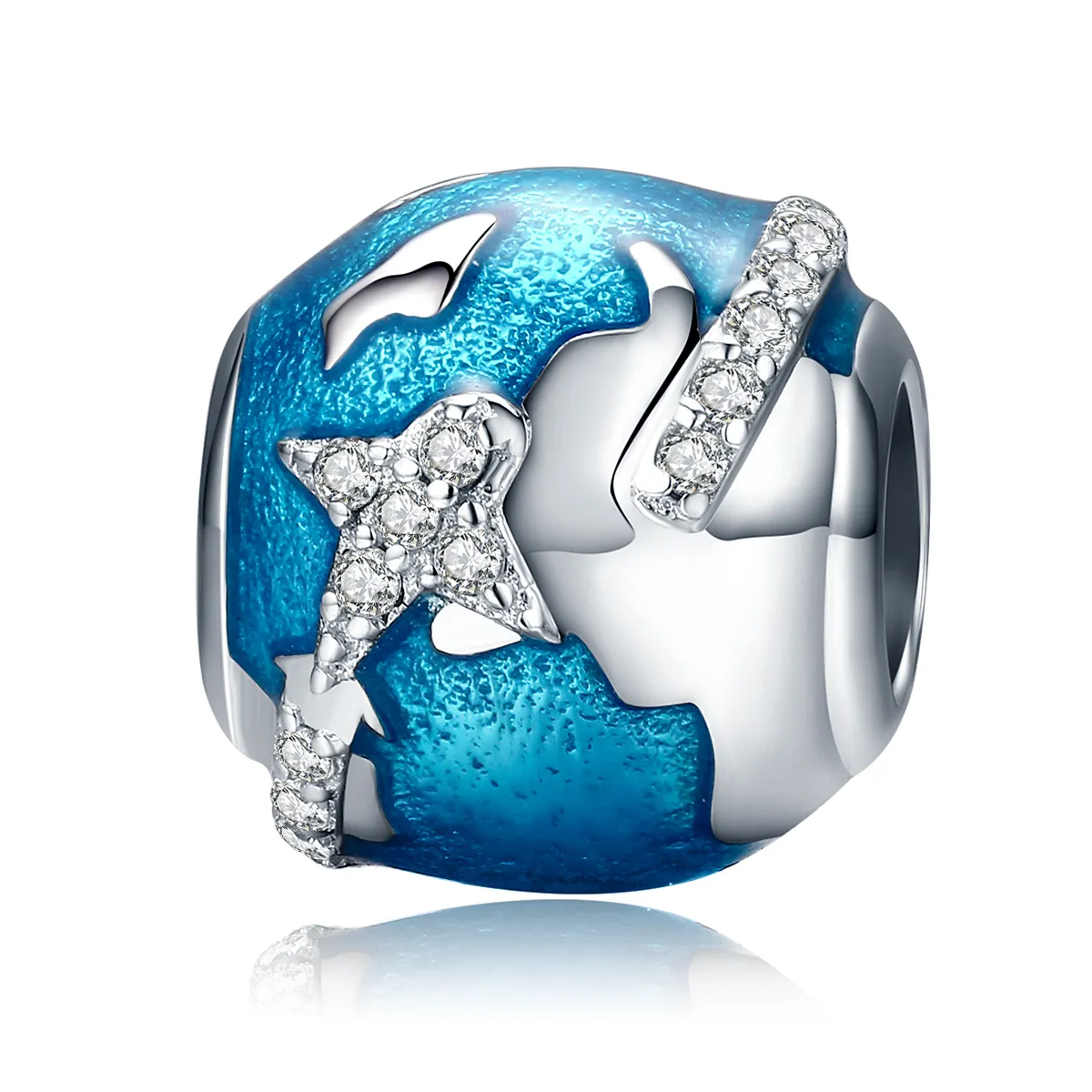 Pandora Style Silver Travel Around The World Charm - SCC183