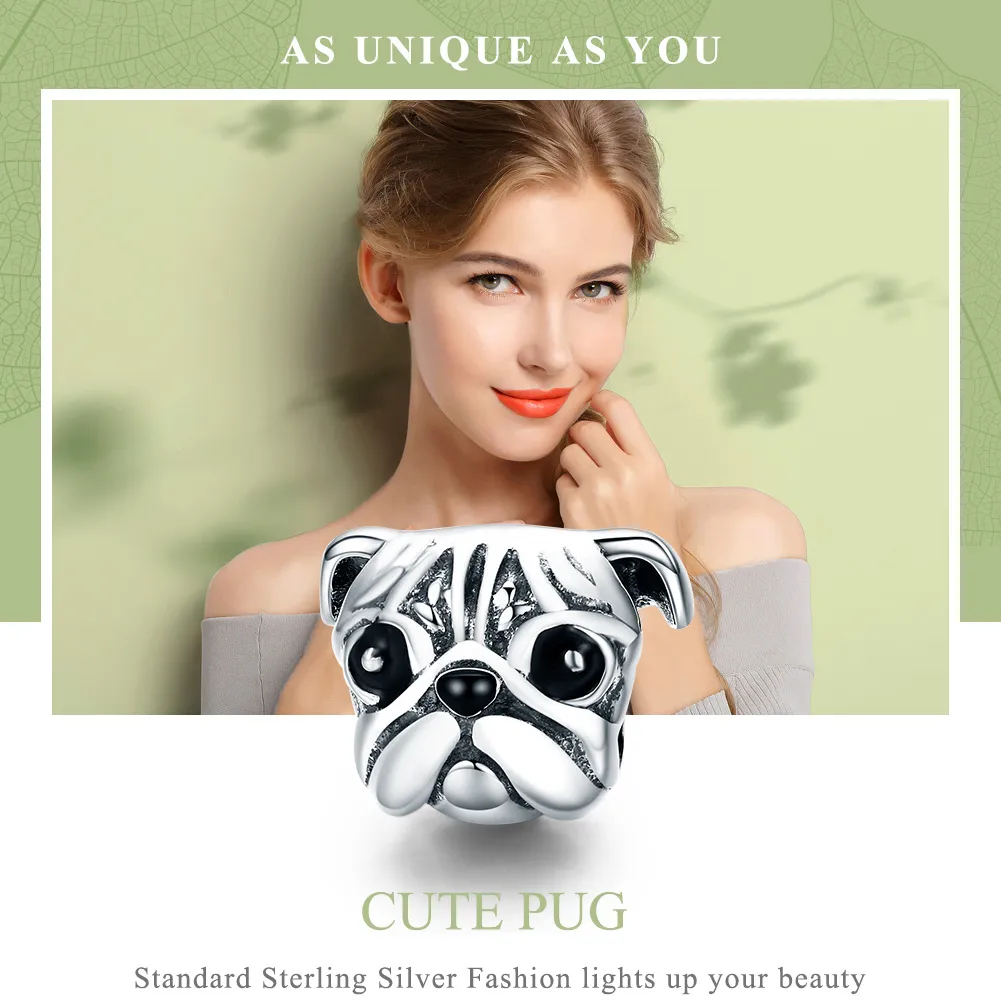 Pandora Style Sølv Shar-Pei Hunde Charm - SCC834