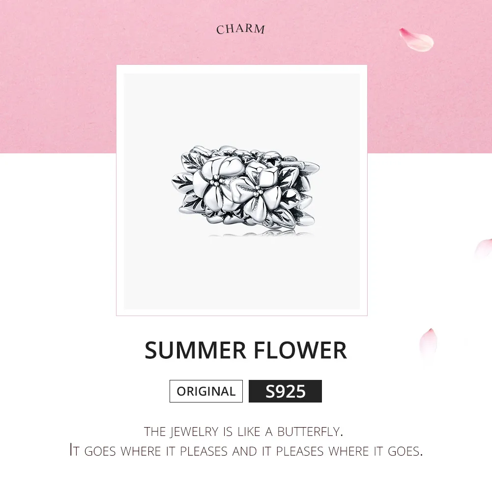 Pandora Style Sølv Sommerblomst Charm - SCC1488