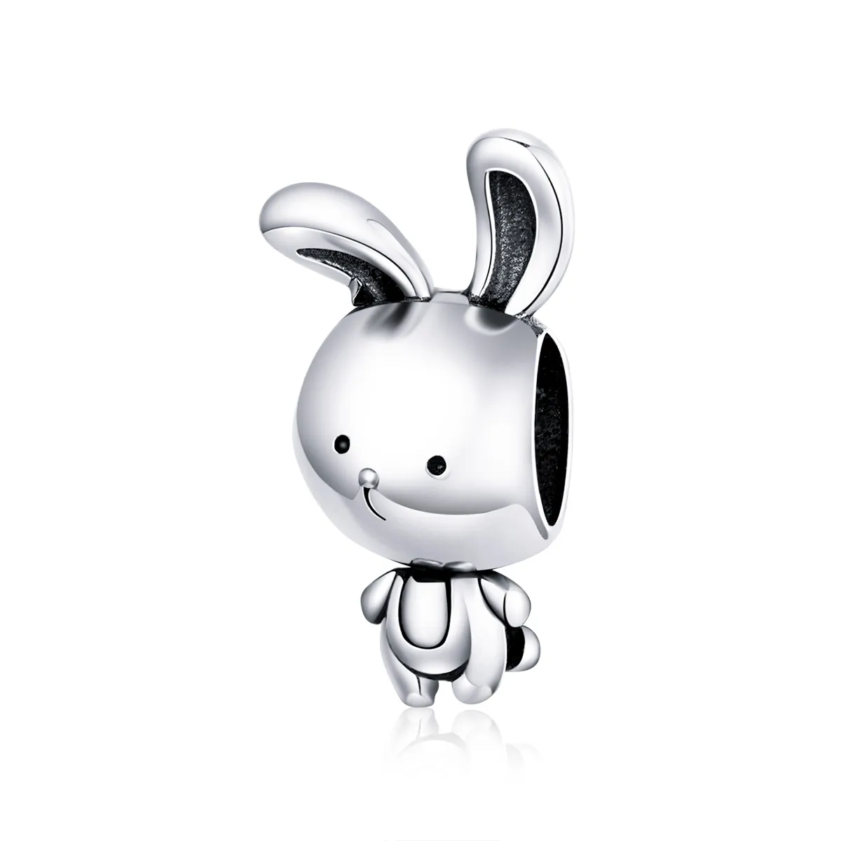 pandora style sølv søt bunny charm scc1517