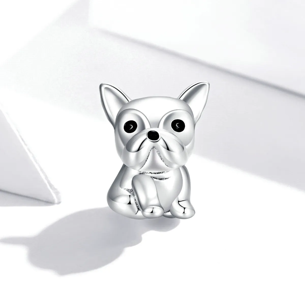 Pandora Style Sølv Søt Frenchie Bulldog Charm - SCC1599