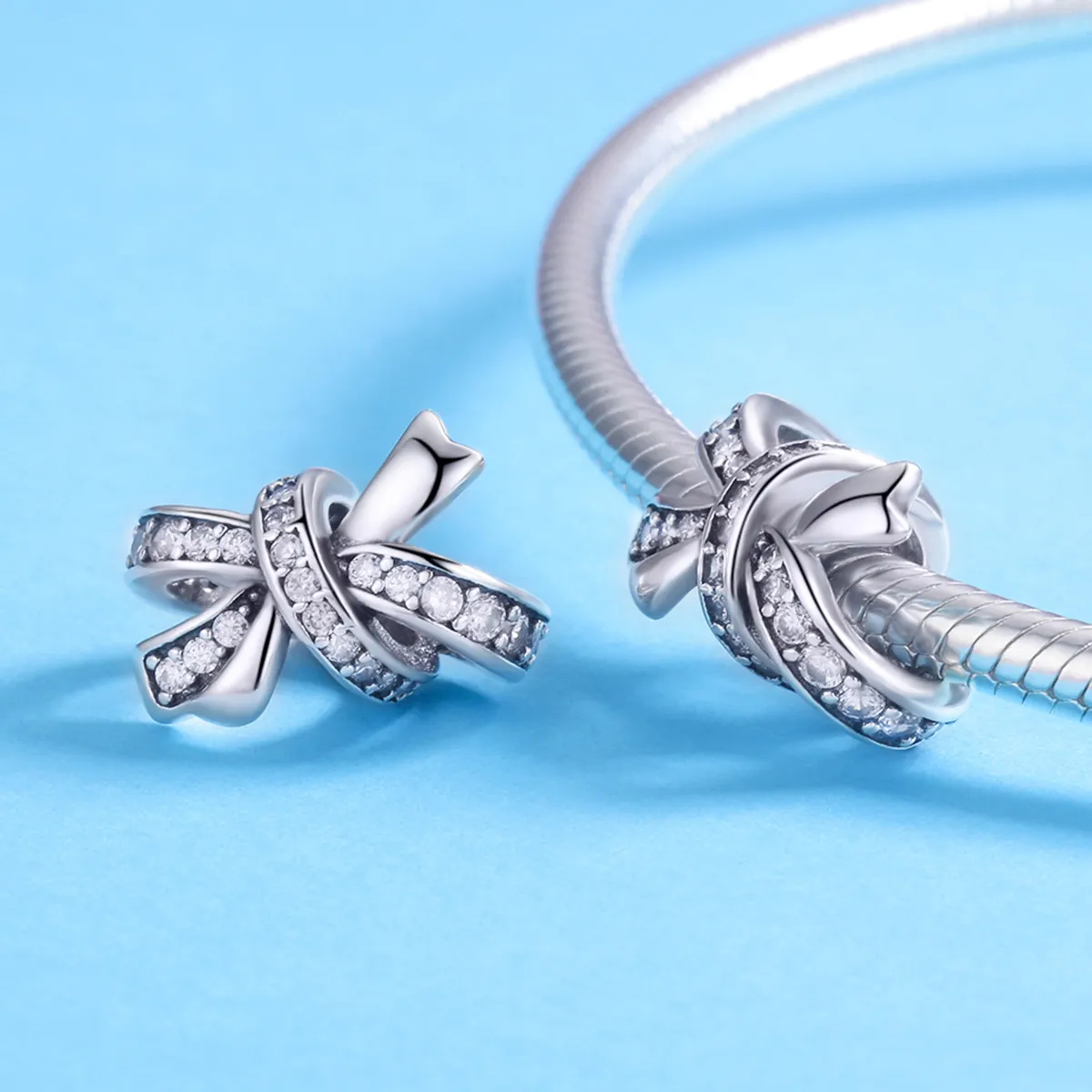 Pandora Style Sølv Søt Sløyfe Charm - SCC773