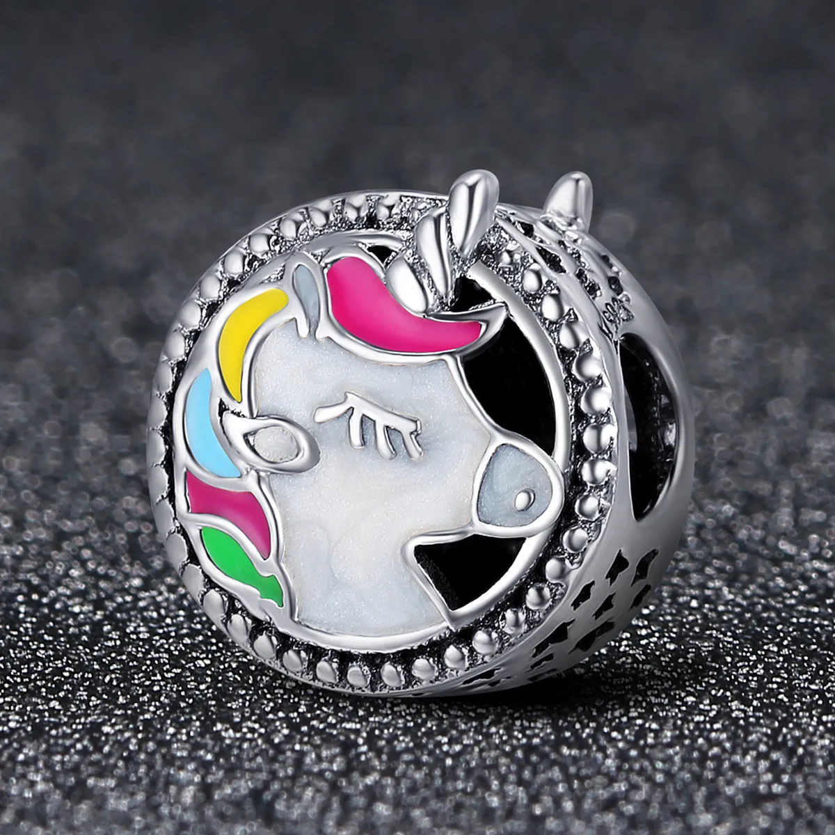 Pandora Style Sølv Vakker Unicorn Charm - SCC362