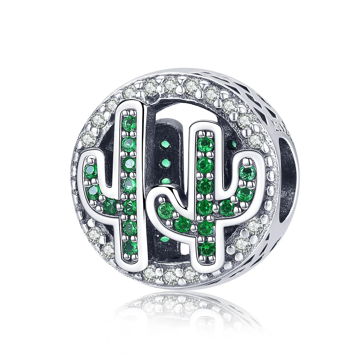 Pandora Style Sølvgrønn Vibrant Cactus Charm - SCC918