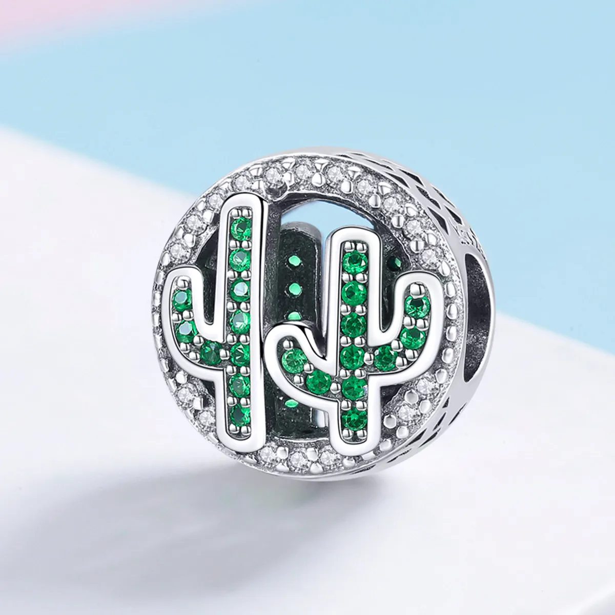 Pandora Style Sølvgrønn Vibrant Cactus Charm - SCC918