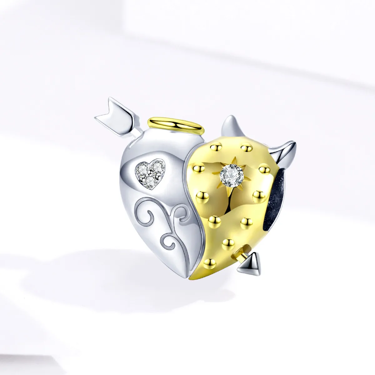 Pandora Style Two Tone Angel & Devil Charm - BSC107