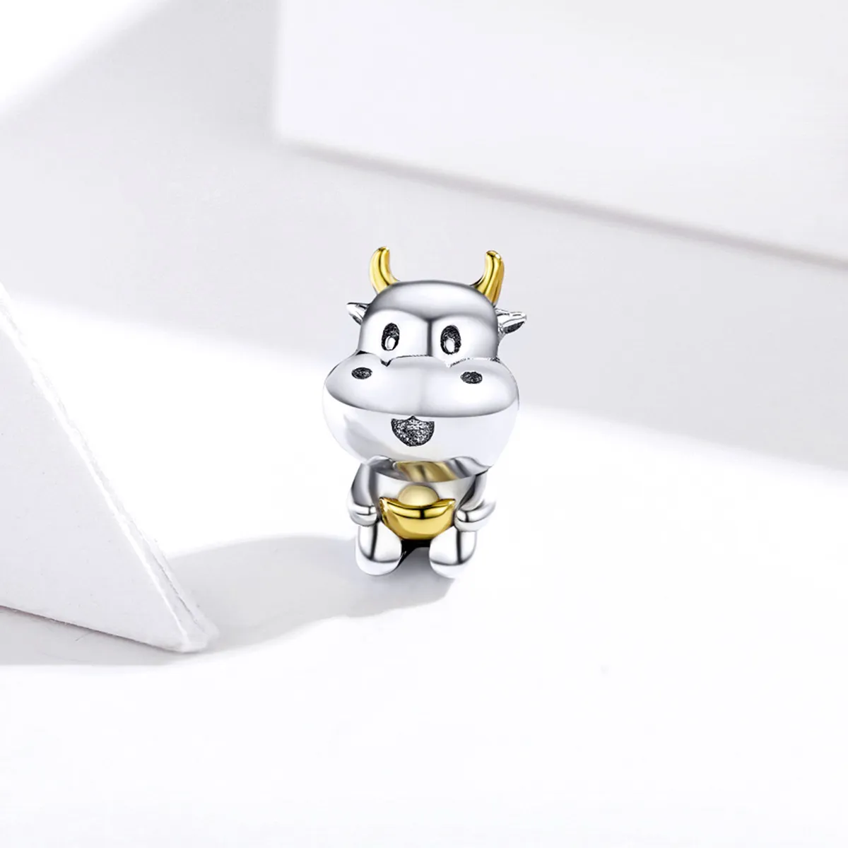 Pandora Style Two Tone Bicolor Lucky Cow Charm - SCC1709