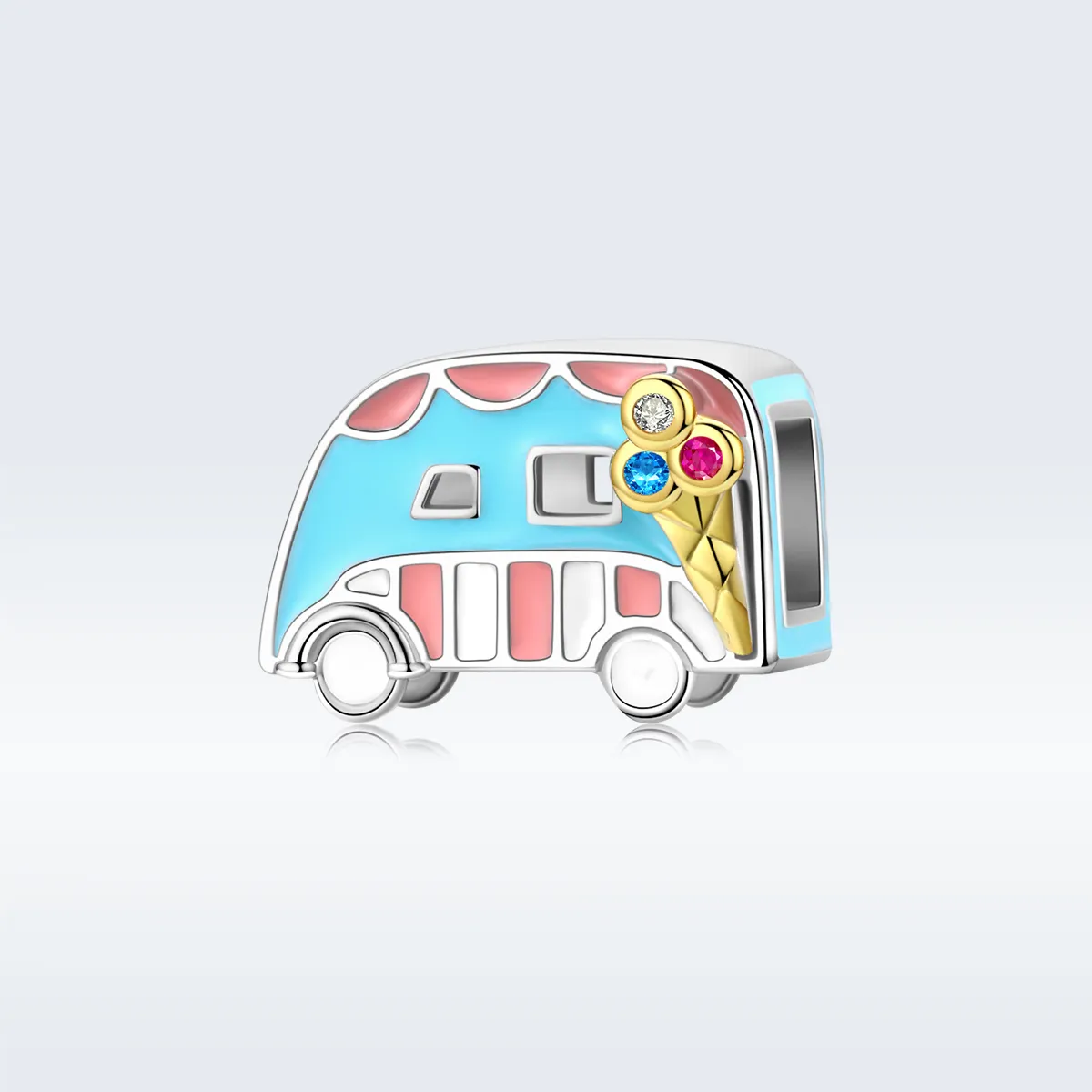 Pandora Style Two Tone Ice-Cream Van Charm - BSC163