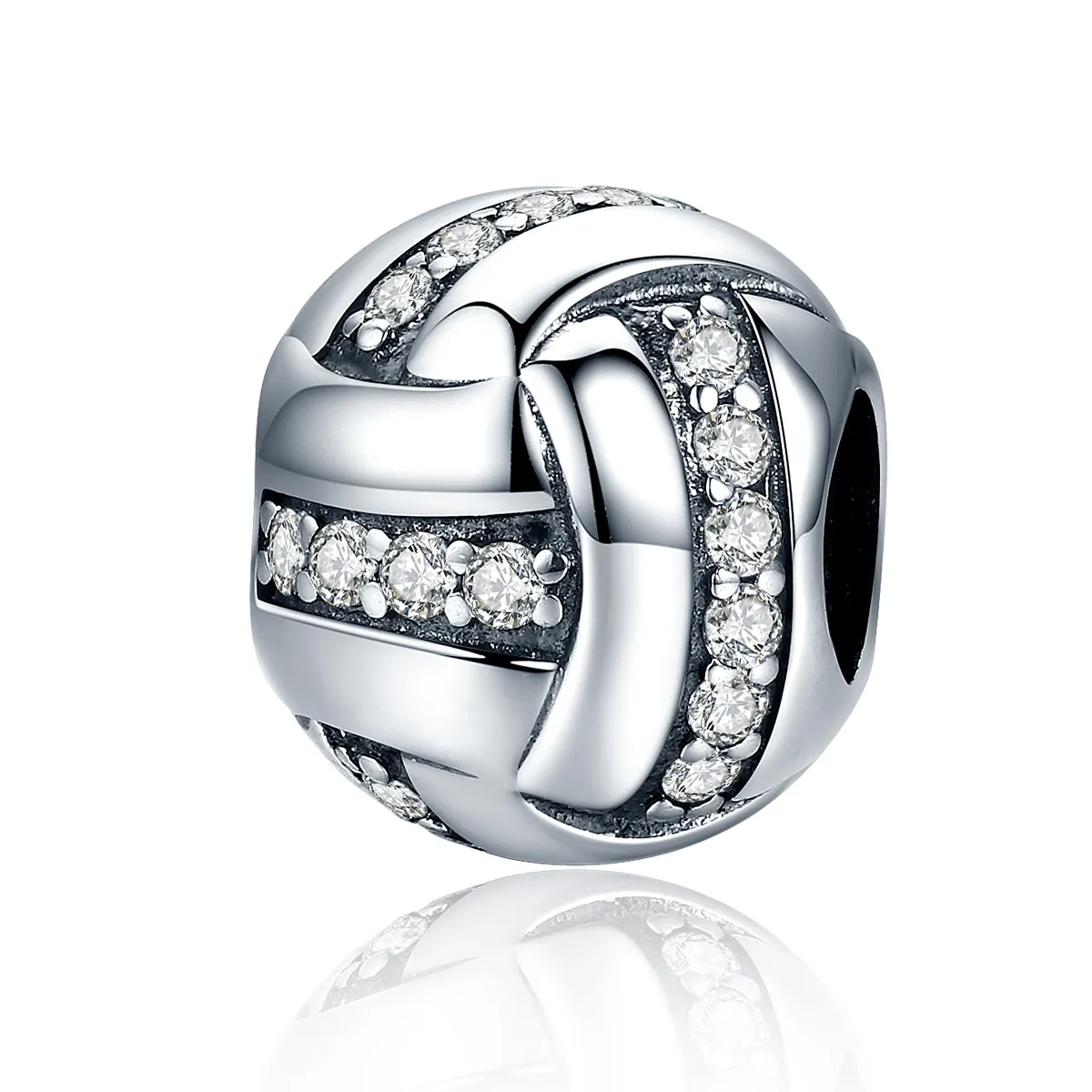 Pandora Style Silver Glittering Complex Charm - SCC302