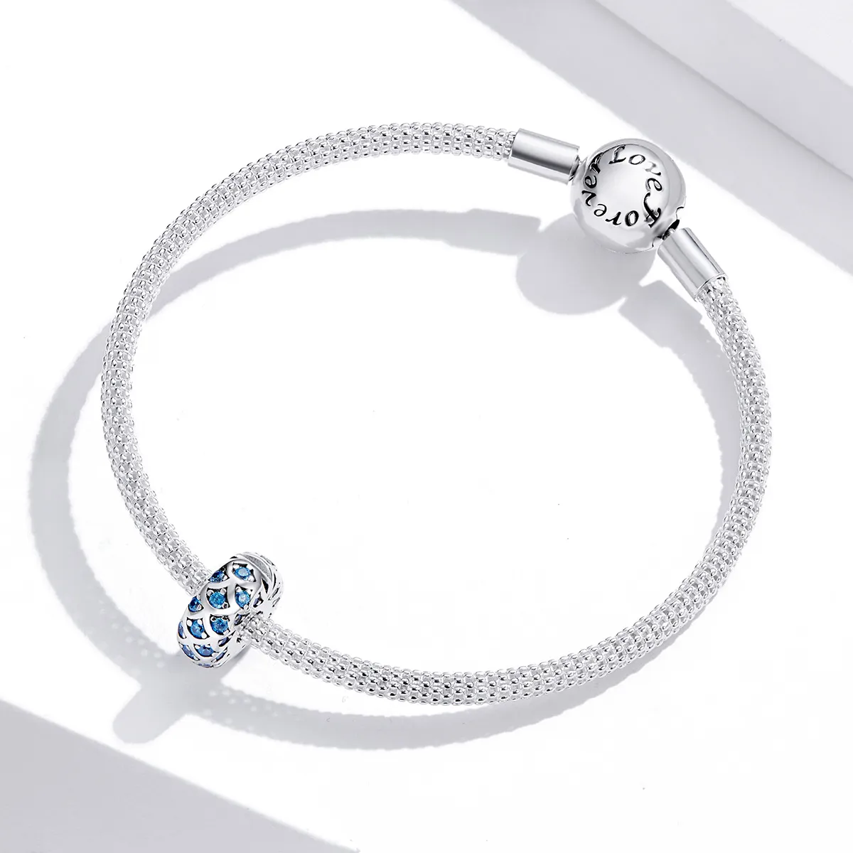 Pandora Style Silver Blue Elegance Clip - SCC1513