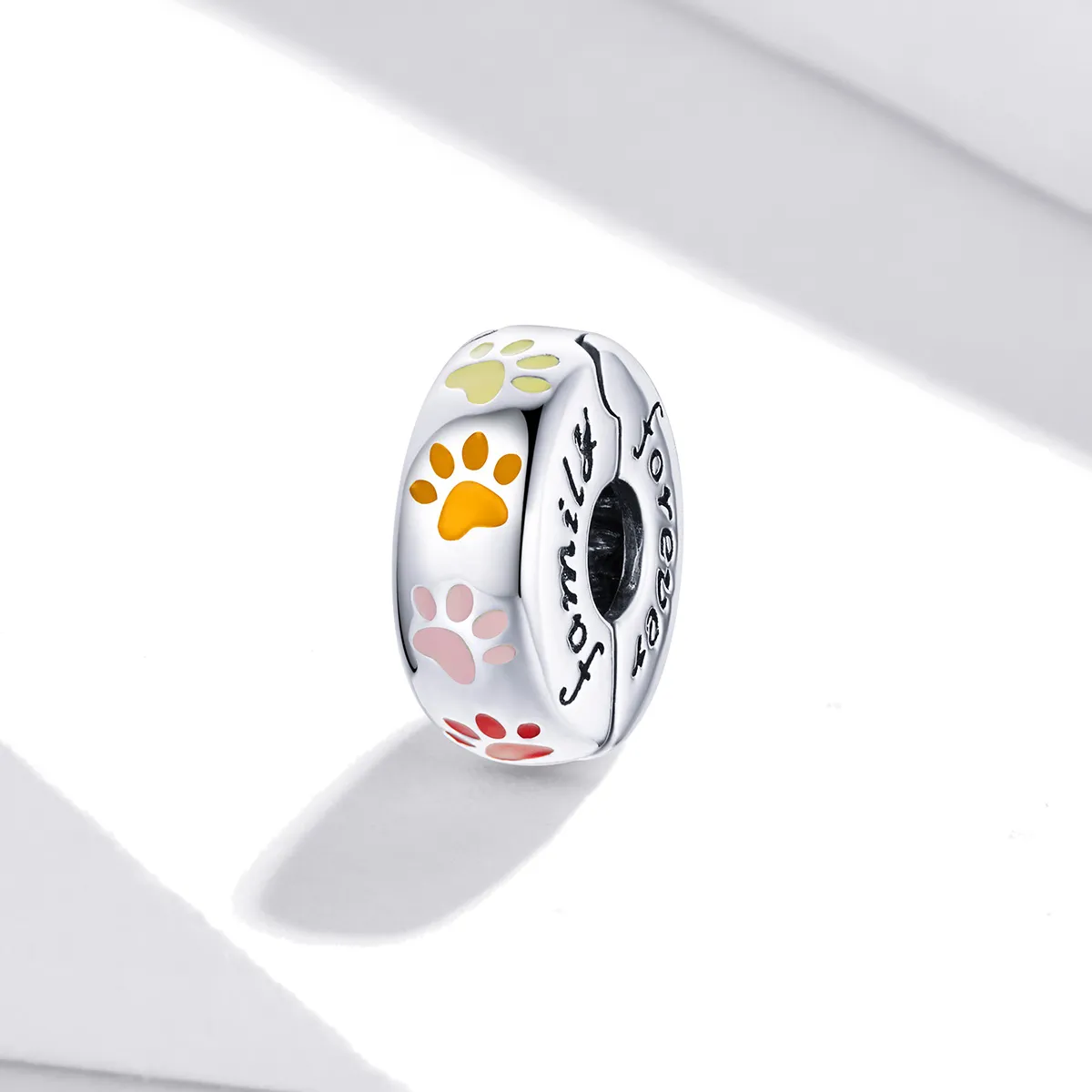 Pandora Style Silver Colorful Claw Prints Clip - SCC1850