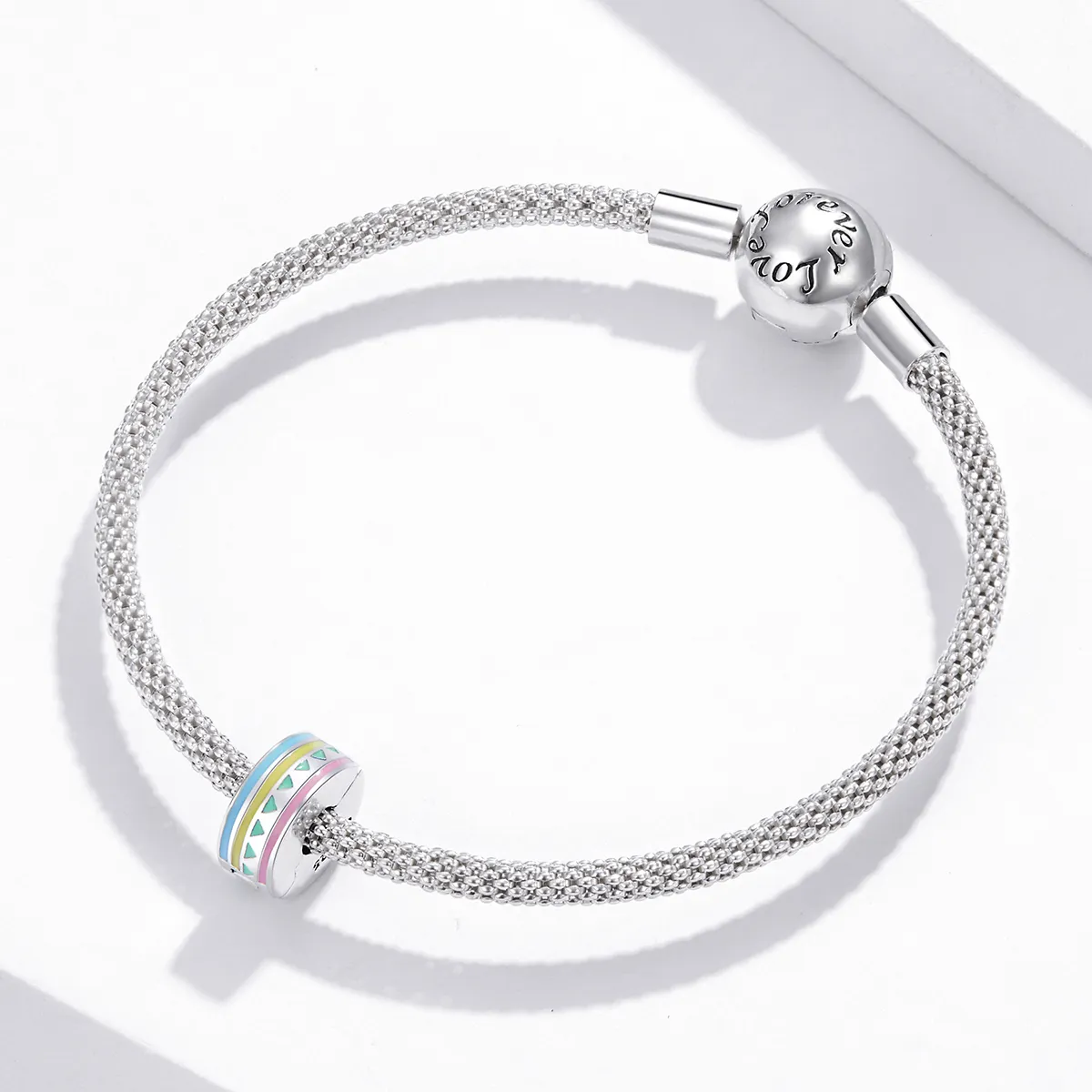 Pandora Style Silver Colorful Clip - SCC1756