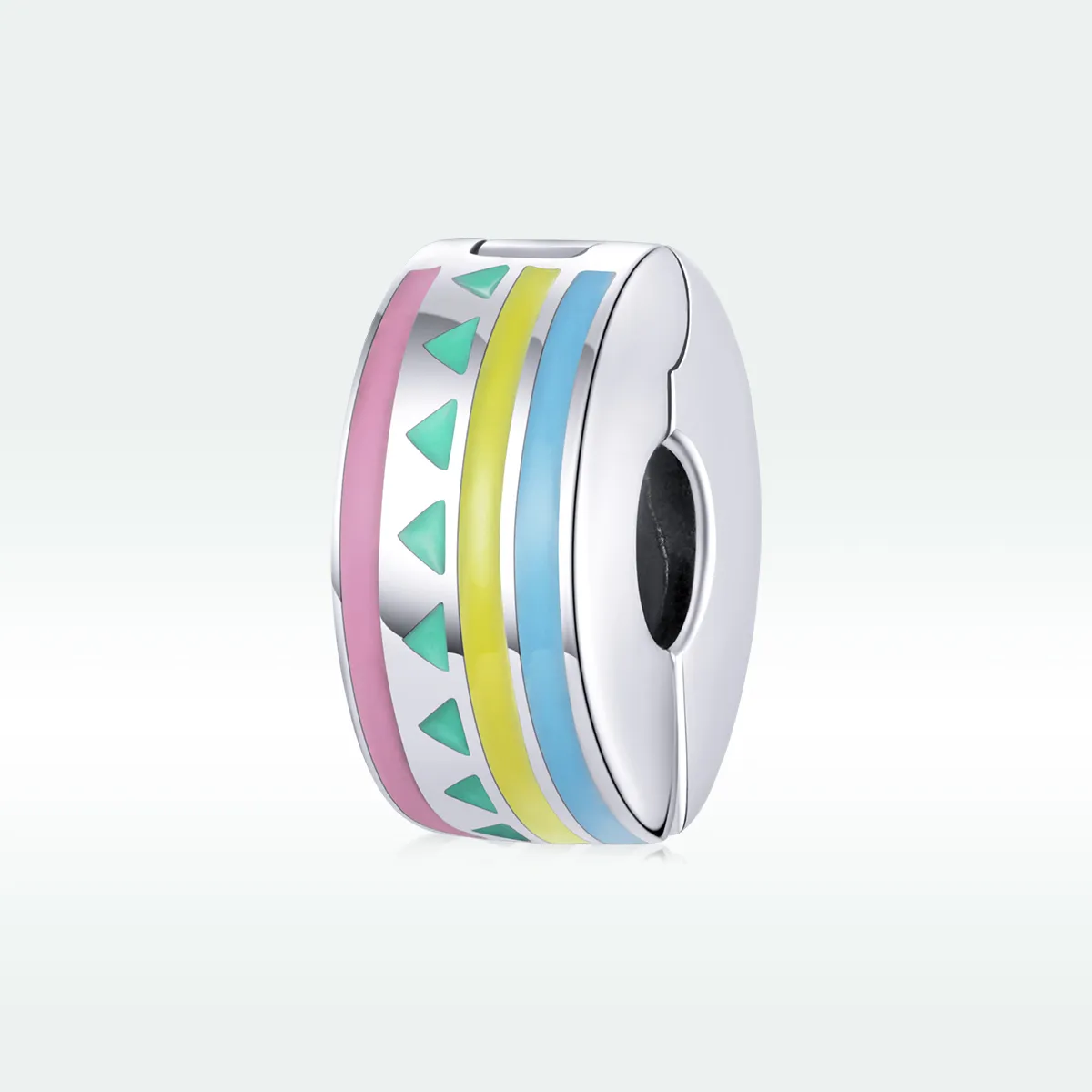 Pandora Style Silver Colorful Clip - SCC1756