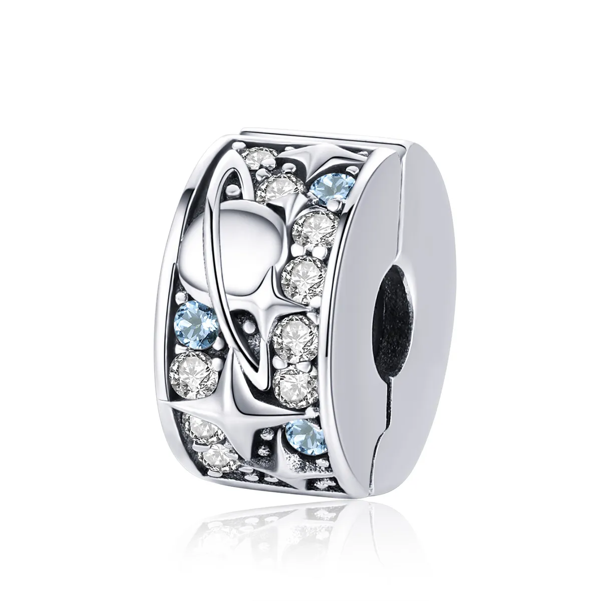 Pandora Style Silver Planet Clip - SCC985