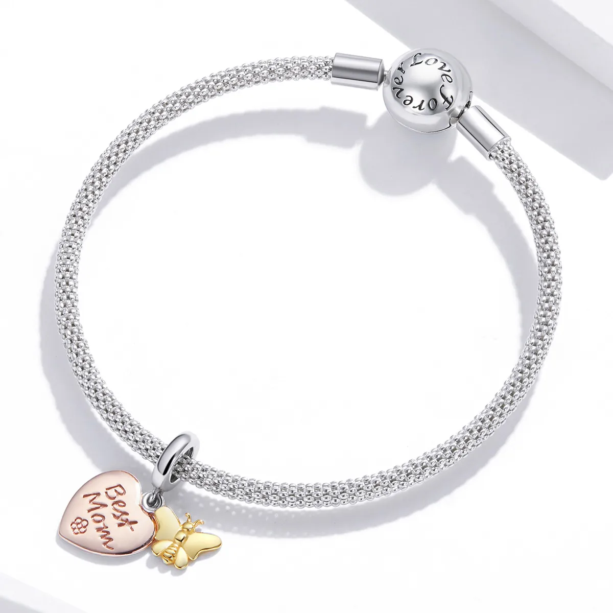 Pandora Style Bicolor Best Mom Dangle - SCC1792