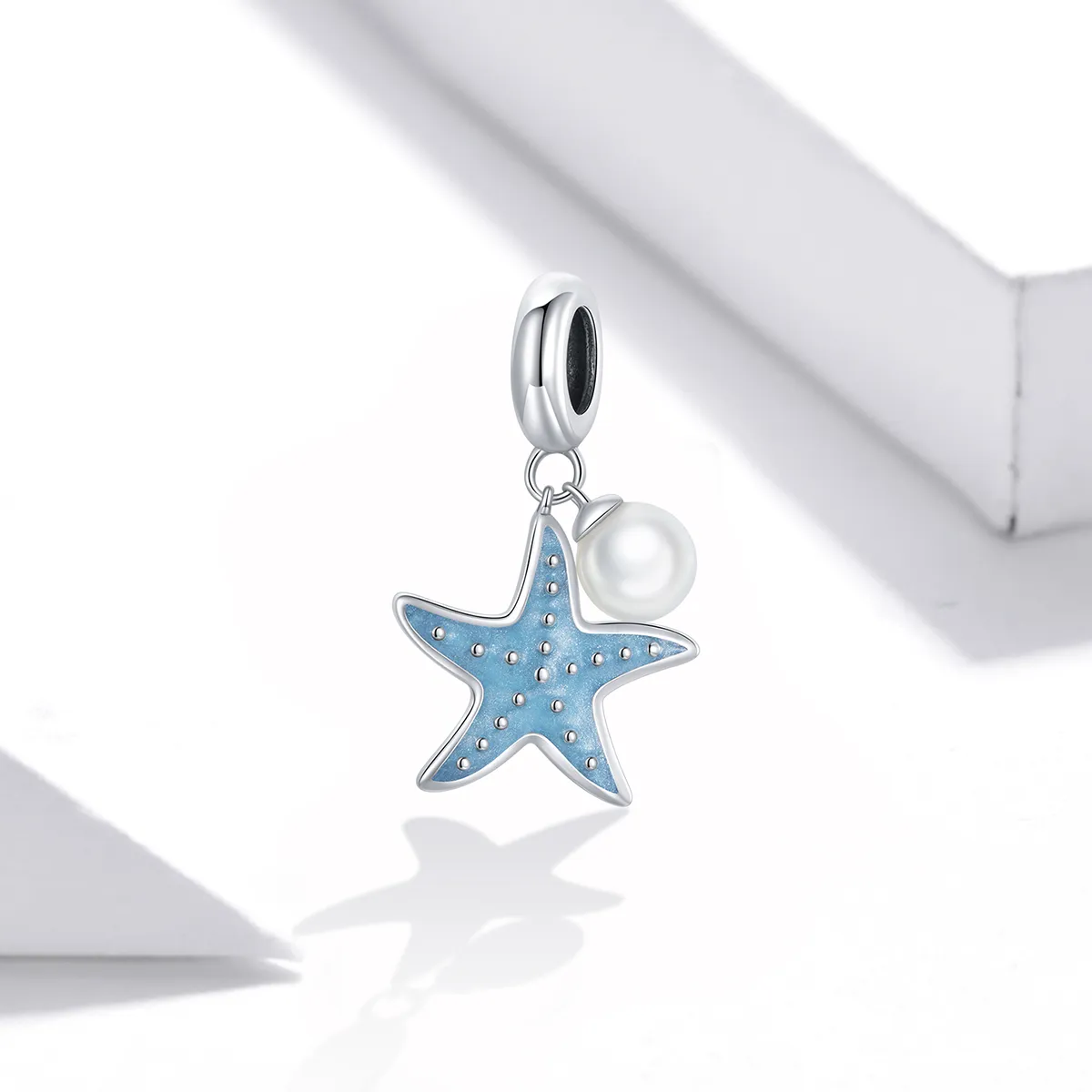 Pandora Style Silver Blue Starfish Dangle - SCC1807