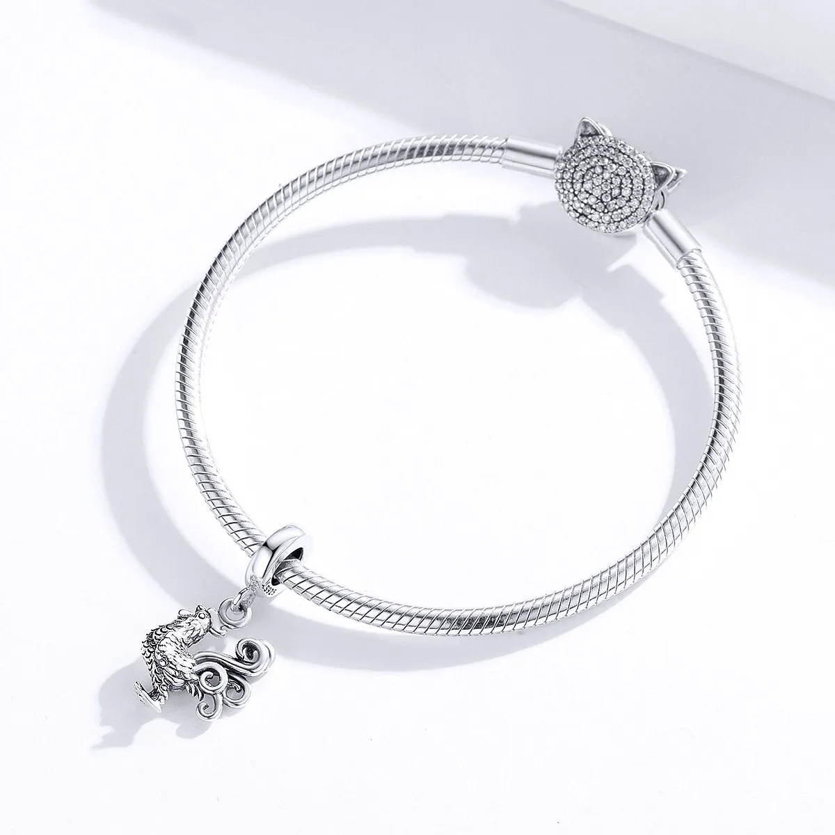 Pandora Style Silver Brave Rooster Dangle - SCC1337