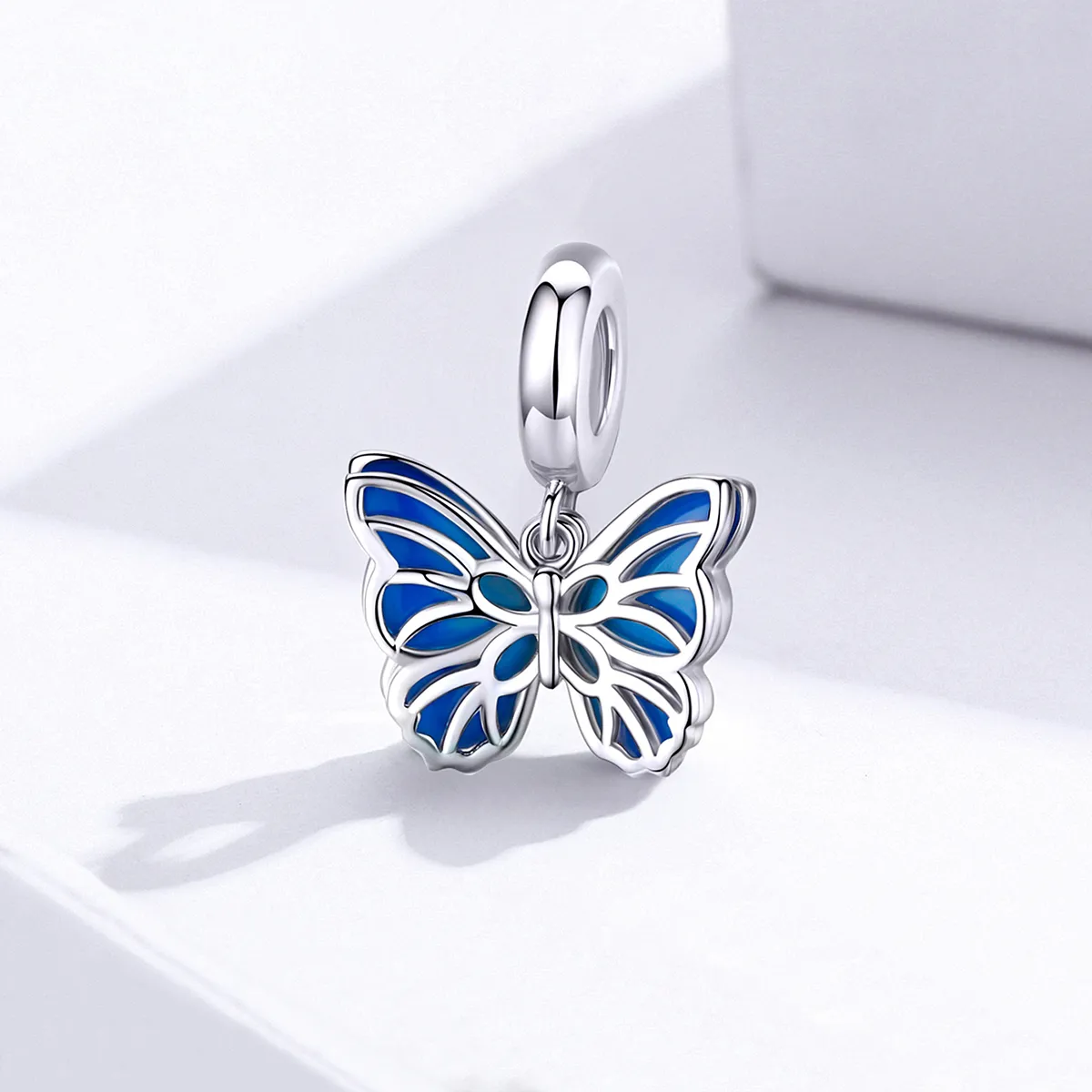 Pandora Style Silver Butterfly Dingle - BSC149