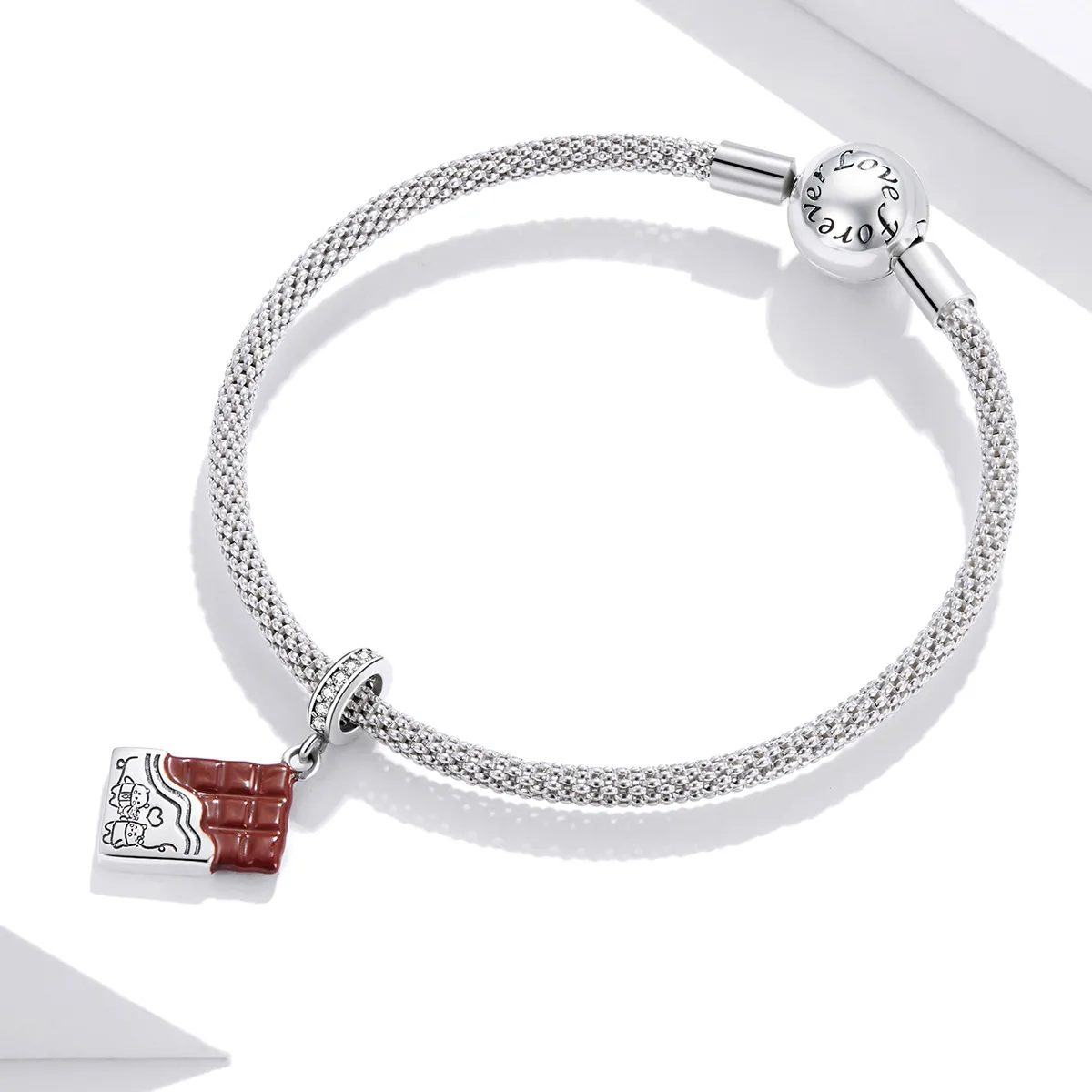 Pandora Style Silver Chocolate Love Dangle - SCC1782