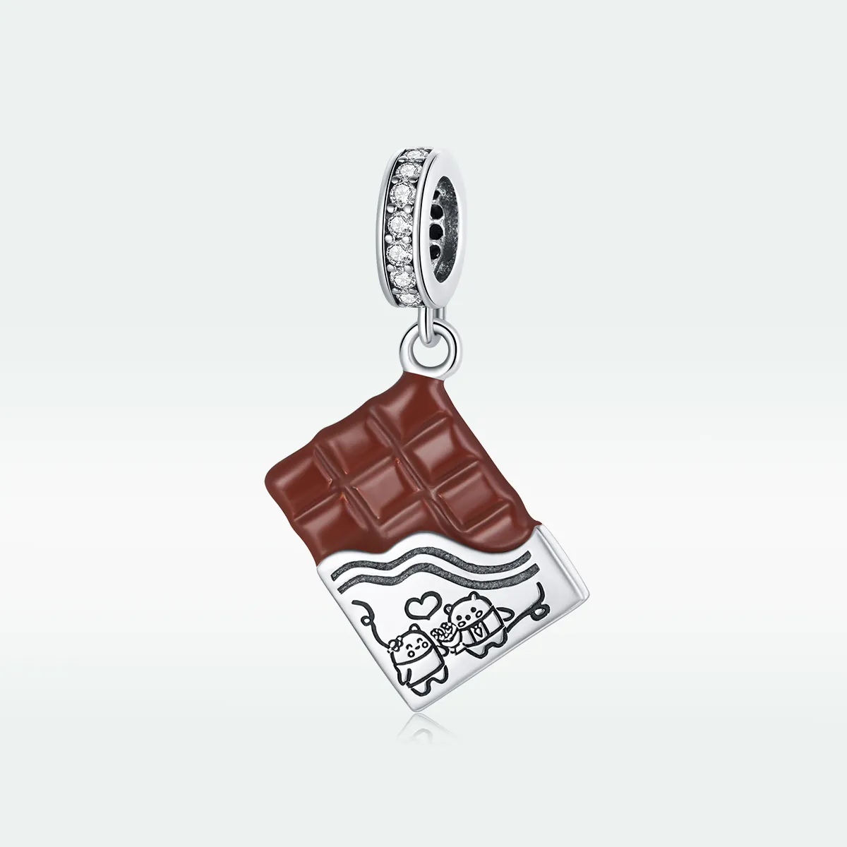 Pandora Style Silver Chocolate Love Dangle - SCC1782