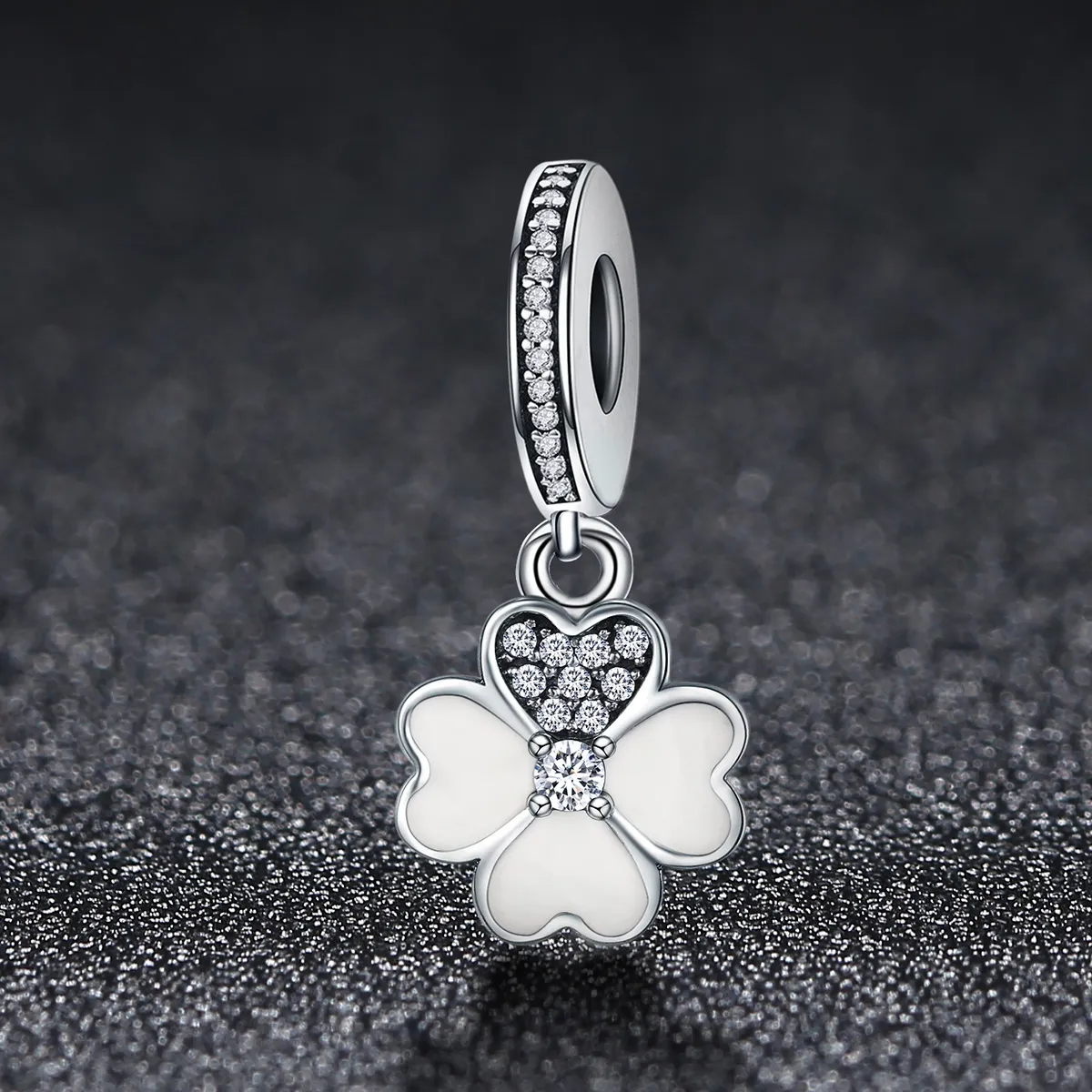 Pandora Style Silver Clover Dangle - SCC259