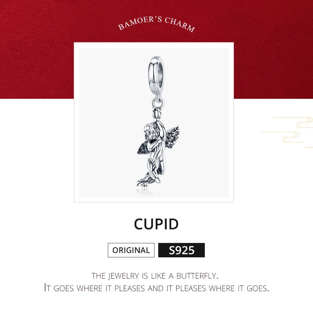 Pandora Style Silver Cupid Dangle - SCC1405