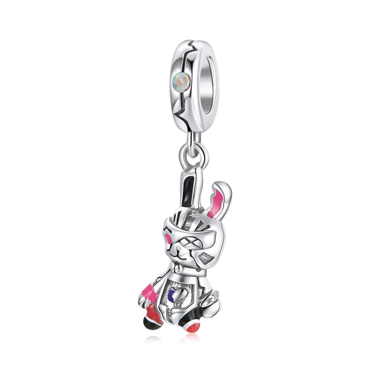 Pandora Style Silver Cyberpunk - Mechanical Rabbit Dangle - SCC1841