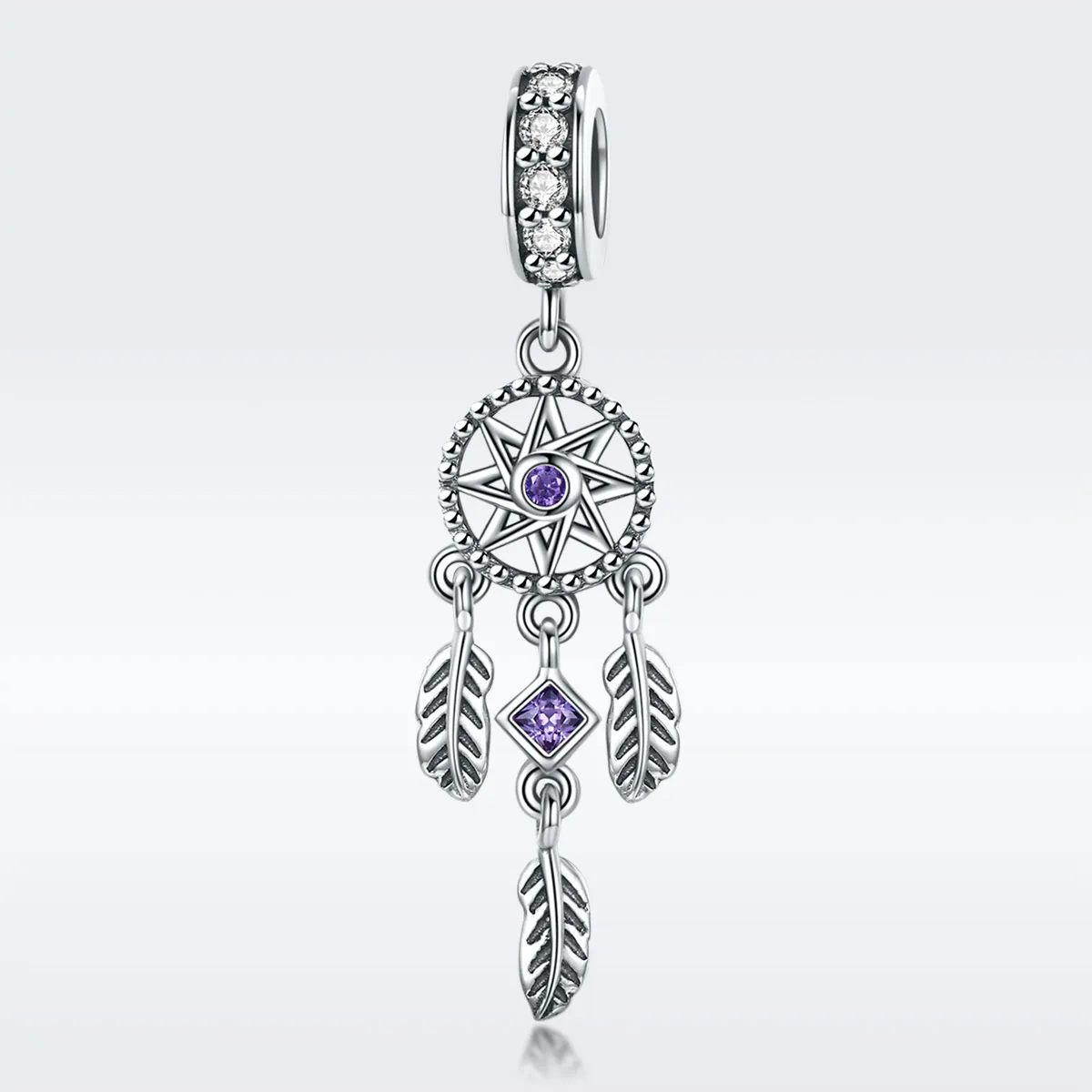 Pandora Style Silver Dreamcatcher Dangle - SCC841