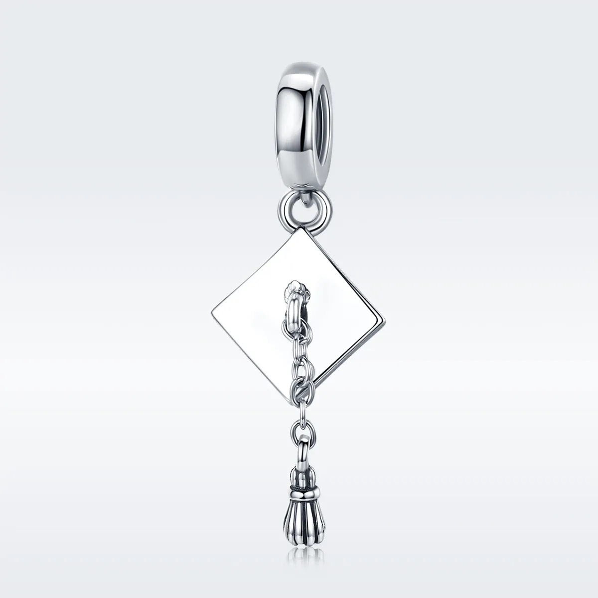 Pandora Style Silver Graduation Trencher Cap Dangle - SCC459