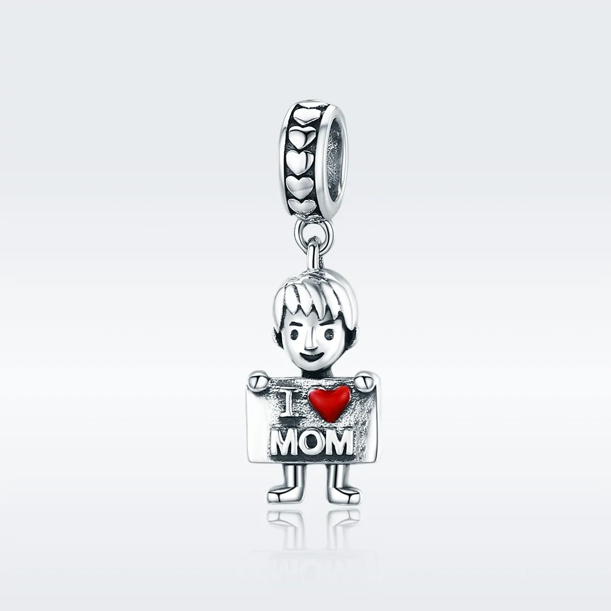 Pandora Style Silver I Love Mom Dangle - SCC691