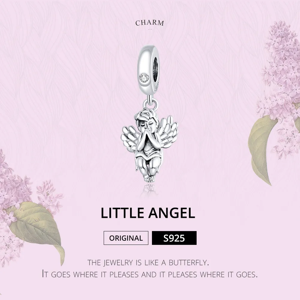 Pandora Style Silver Little Angel Dangle - SCC1686