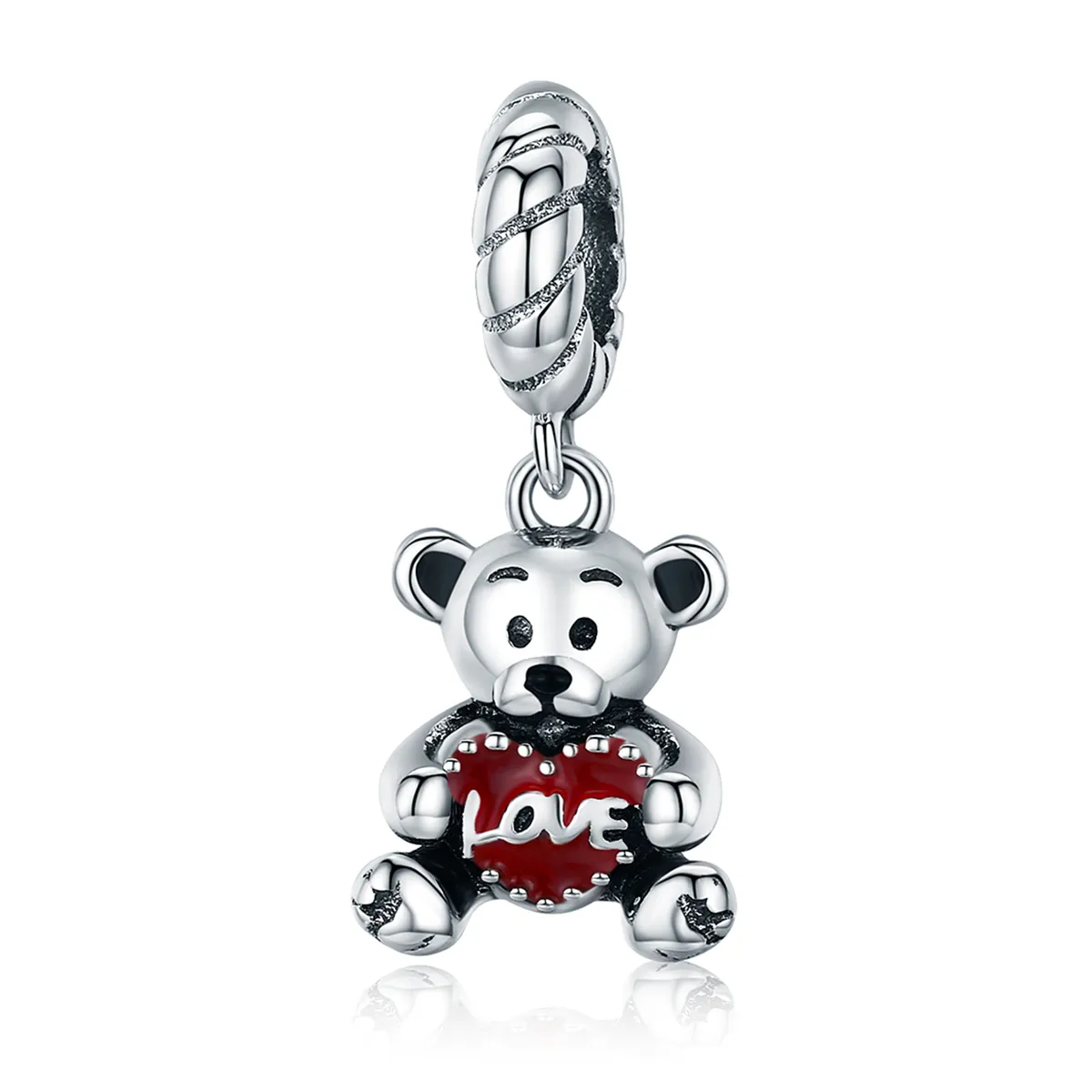 pandora style silver little bear dingle scc521