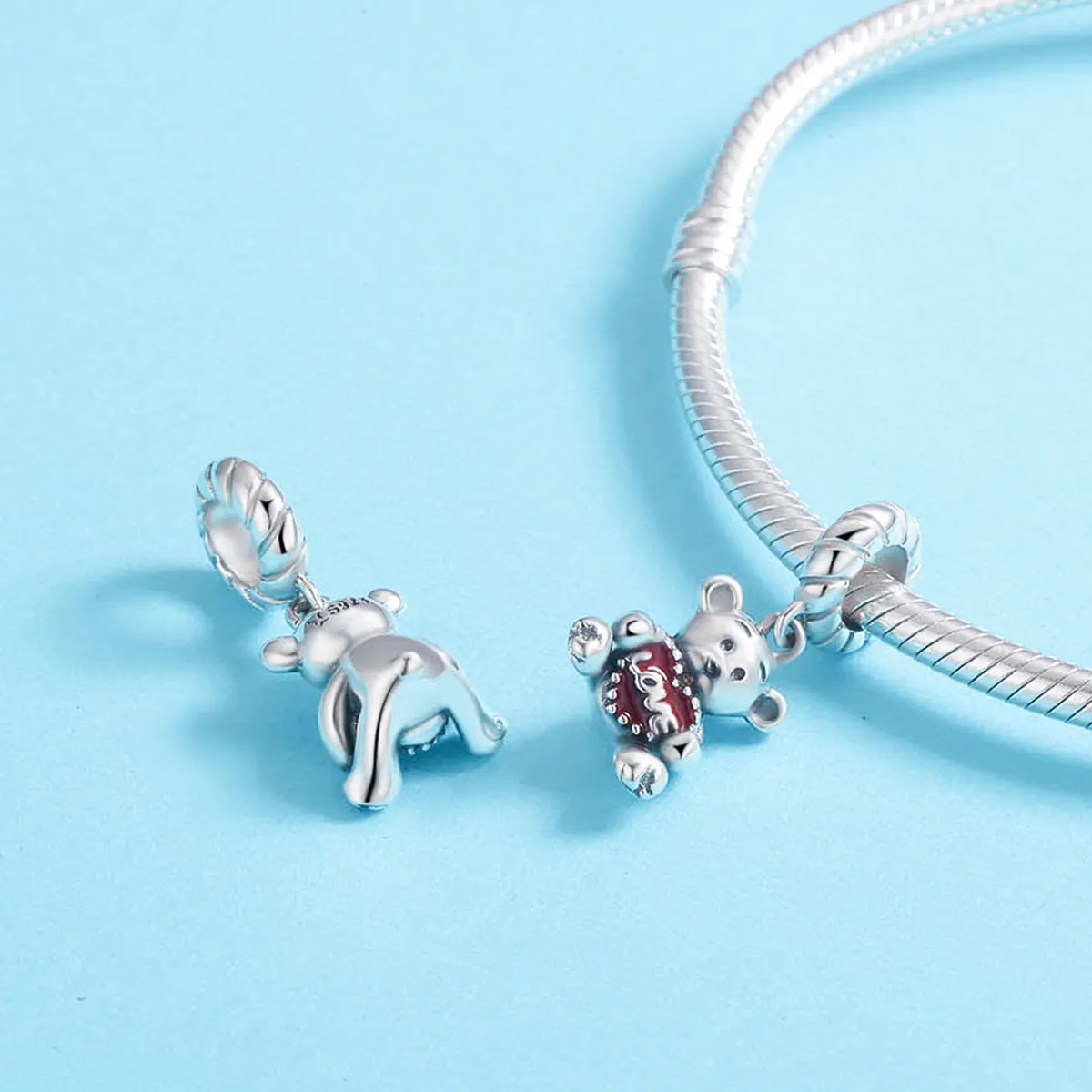 Pandora Style Silver Little Bear Dingle - SCC521