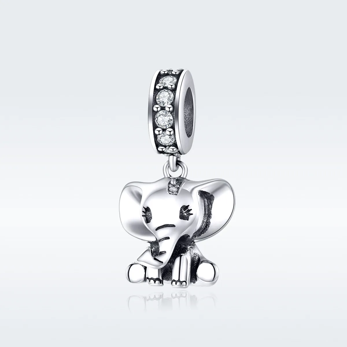 Pandora Style Silver Little Elephant Dangle - SCC1338