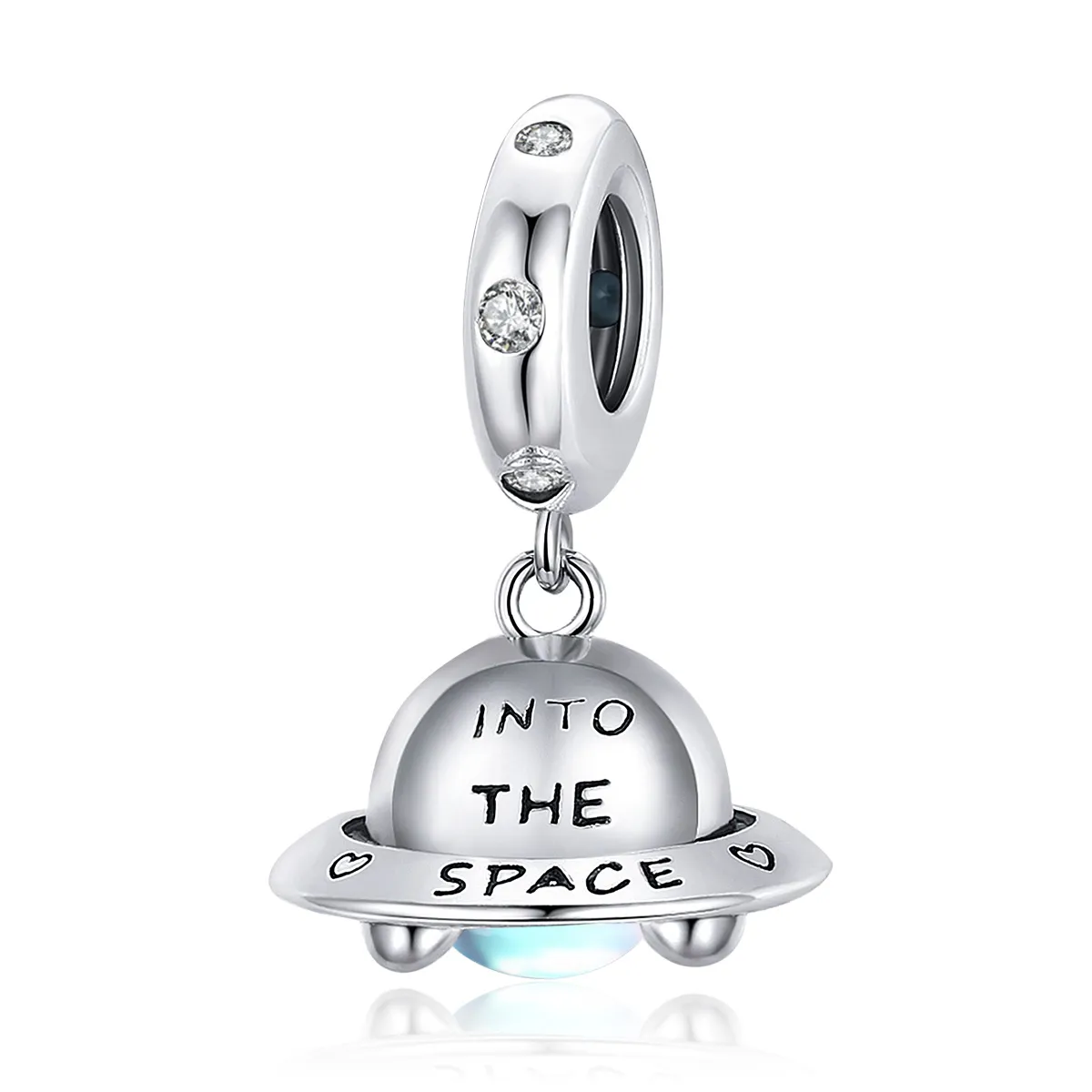 Pandora Style Silver Little Spaceship Dangle - SCC1696