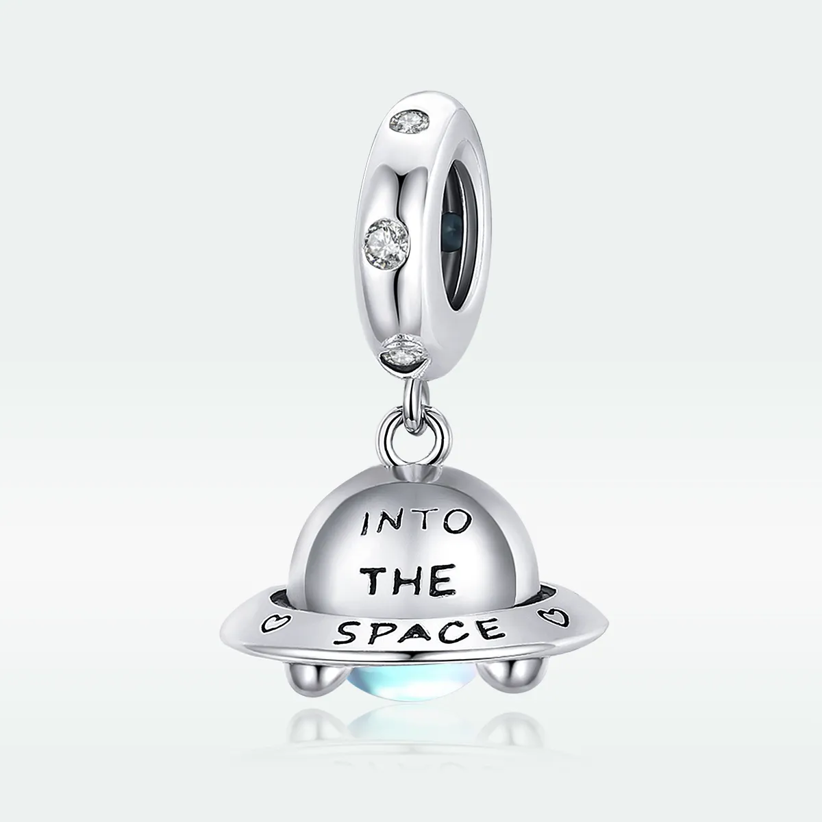 Pandora Style Silver Little Spaceship Dangle - SCC1696