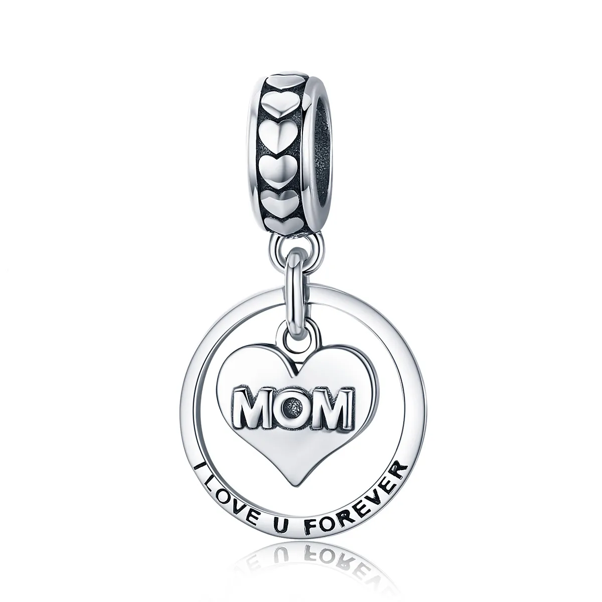 Pandora Style Silver Love Mom Dangle - SCC649