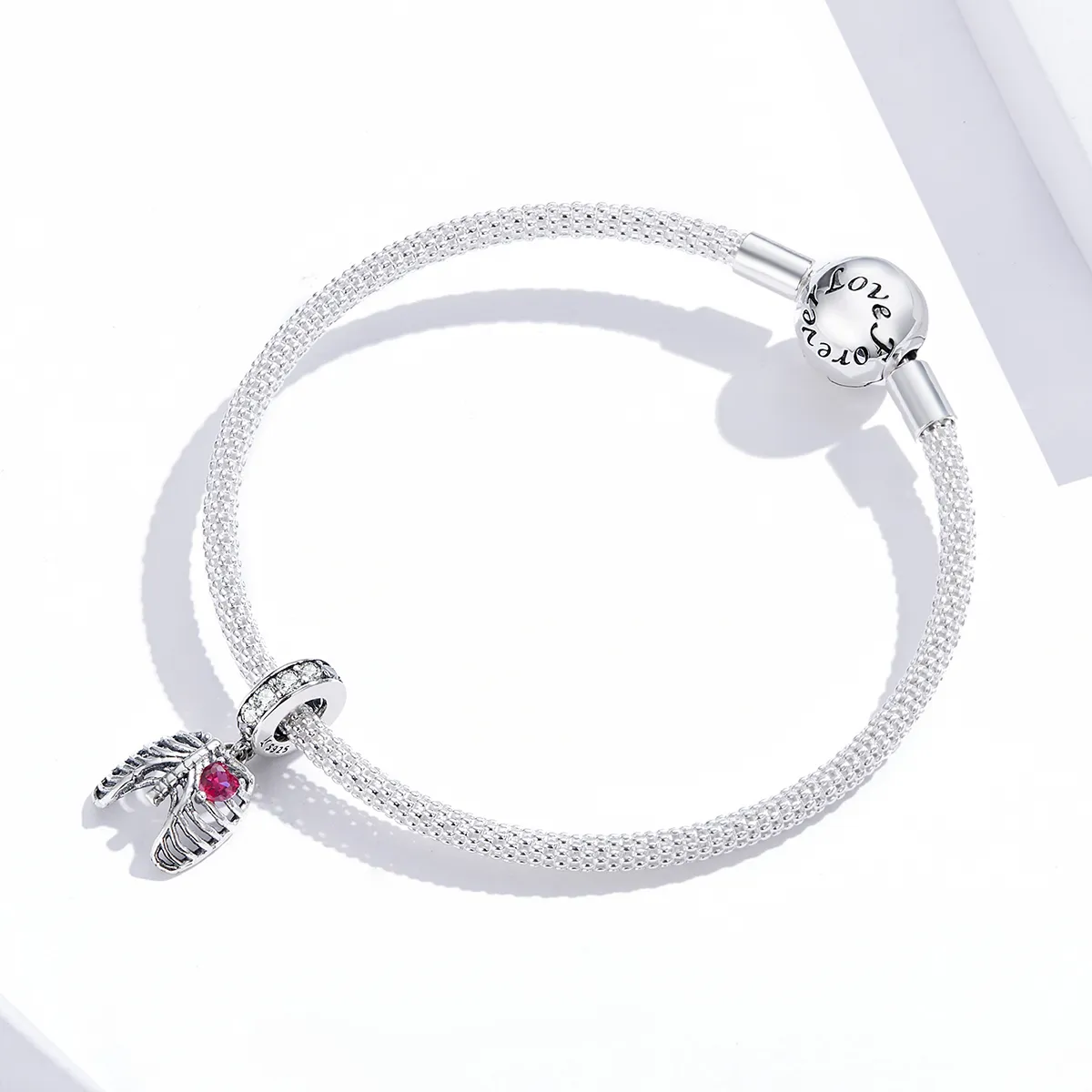 Pandora Style Silver Love Oath of Ribs Dangle - SCC1459