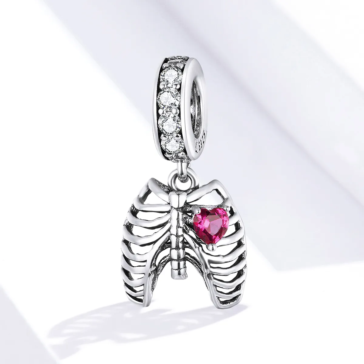 Pandora Style Silver Love Oath of Ribs Dangle - SCC1459