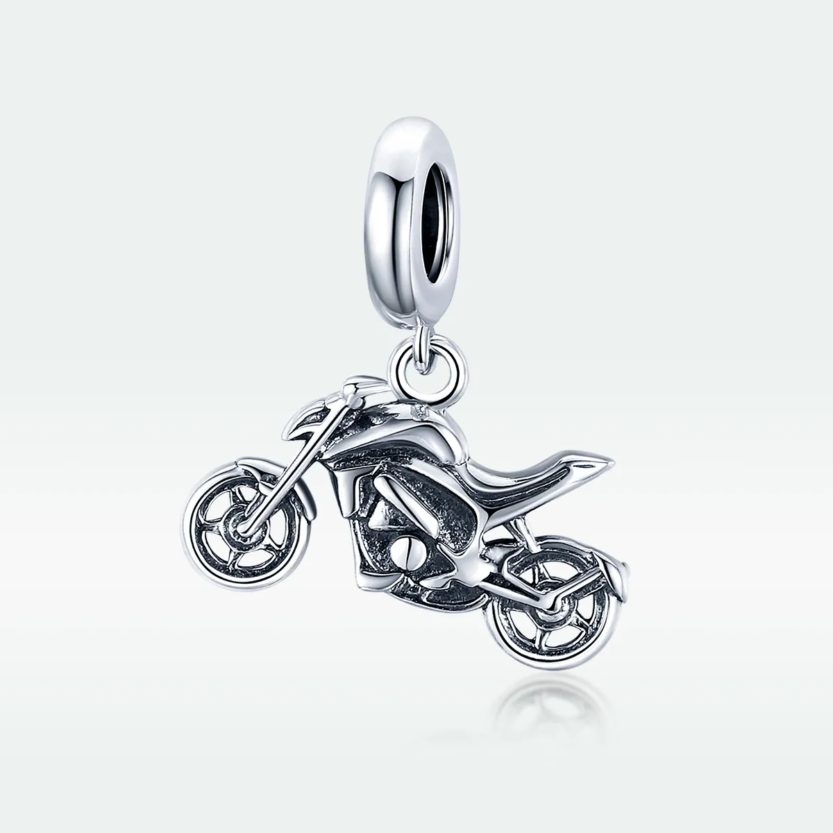 Pandora Style Silver Motorcycle Dangle - SCC1712