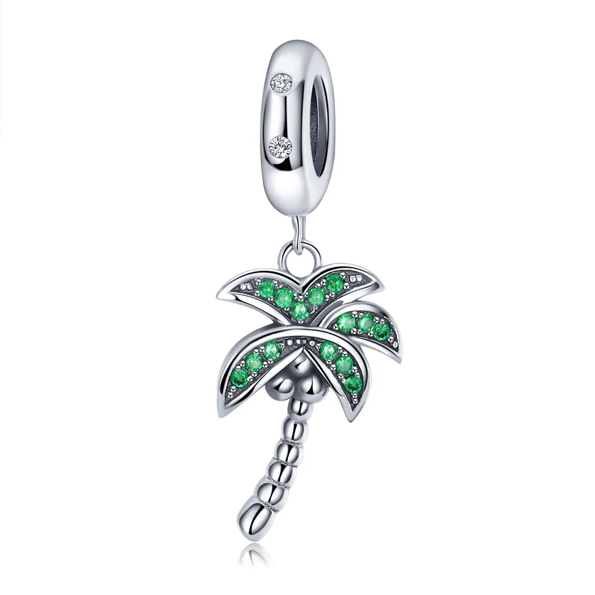 Pandora Style Silver Palm Tree Dingle - SCC697