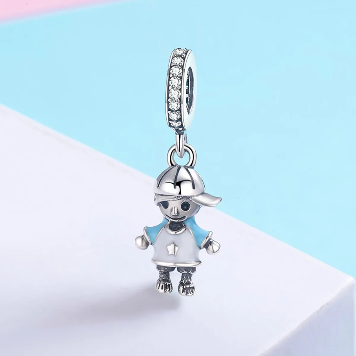 Pandora Style Silver Perfect Life Little Baby Boy Dangle - SCC544