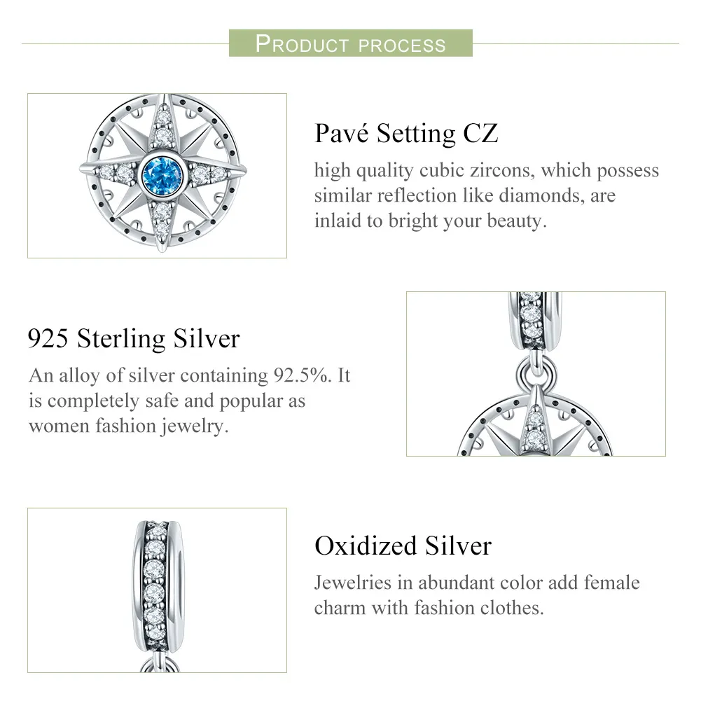 Pandora Style Silver Polaris Dangle - SCC847