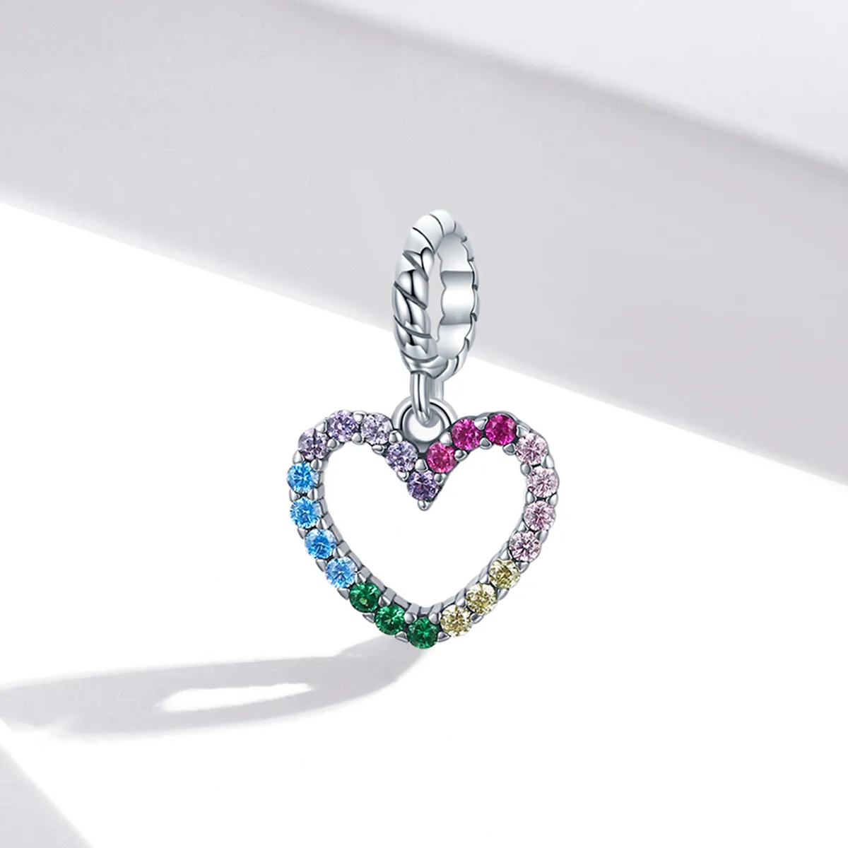 Pandora Style Silver Rainbow Love Dangle - SCC1851