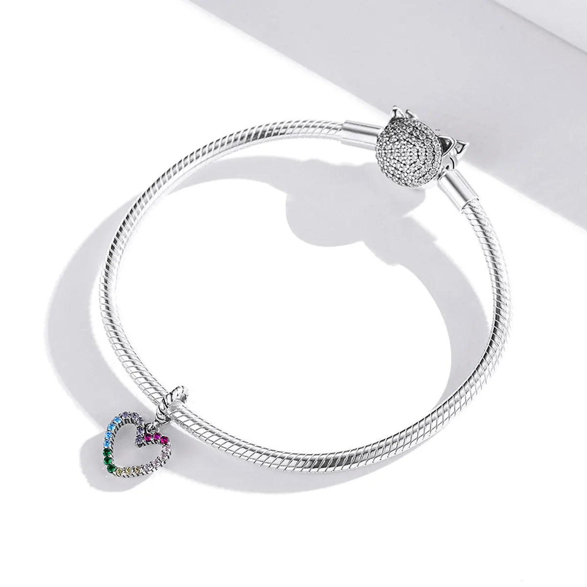 Pandora Style Silver Rainbow Love Dangle - SCC1851