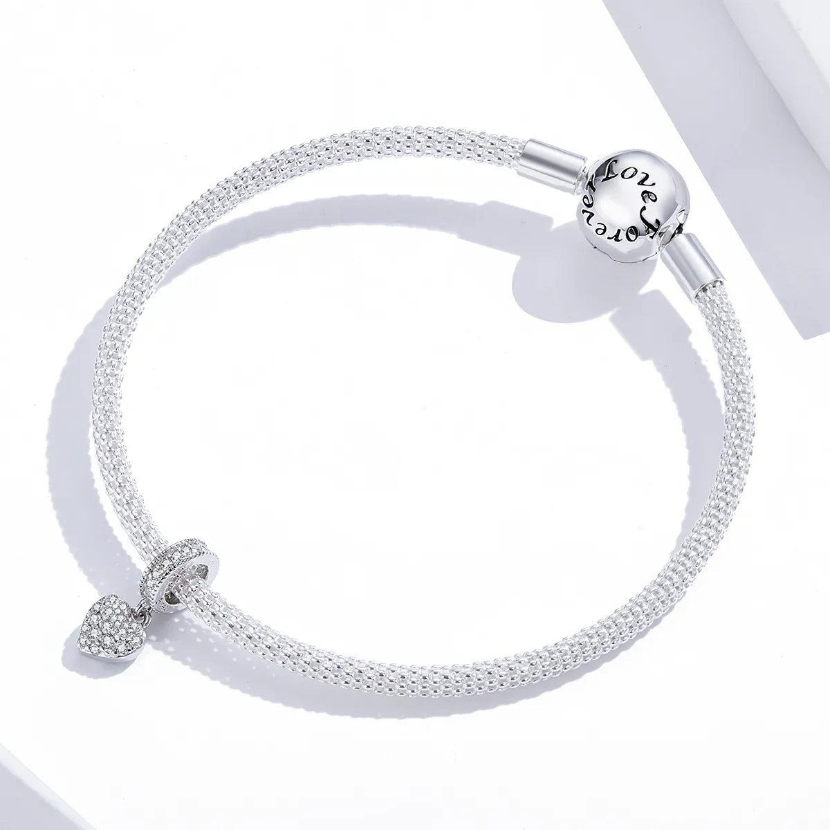 Pandora Style Silver Shiny Love Dangle - BSC211