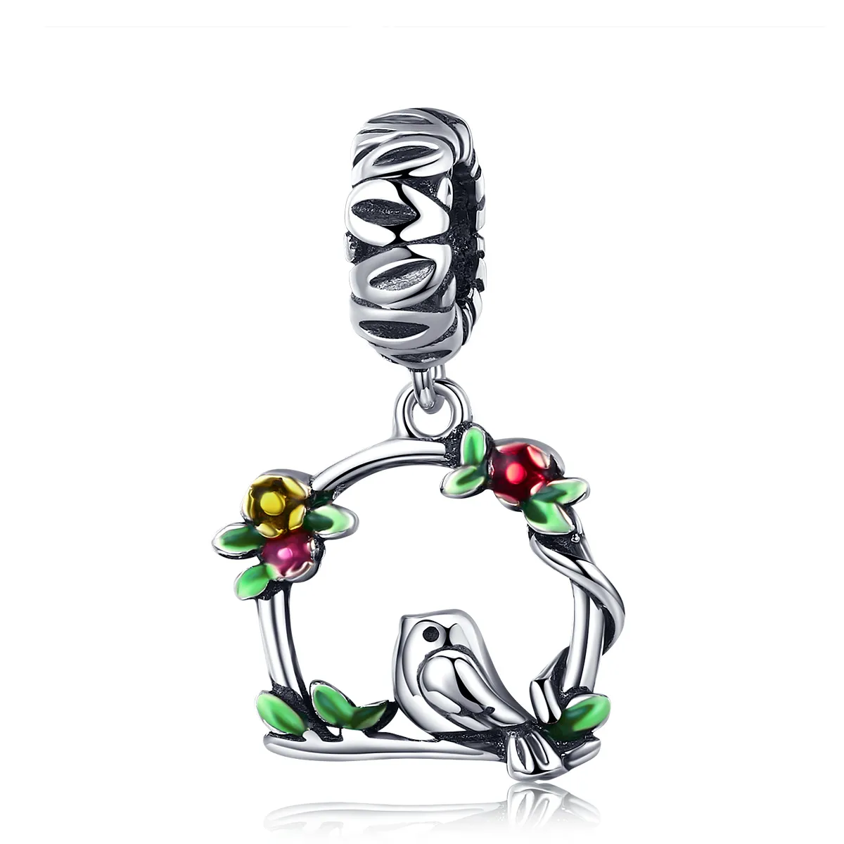 Pandora Style Silver Spring Bird Dangle - SCC645