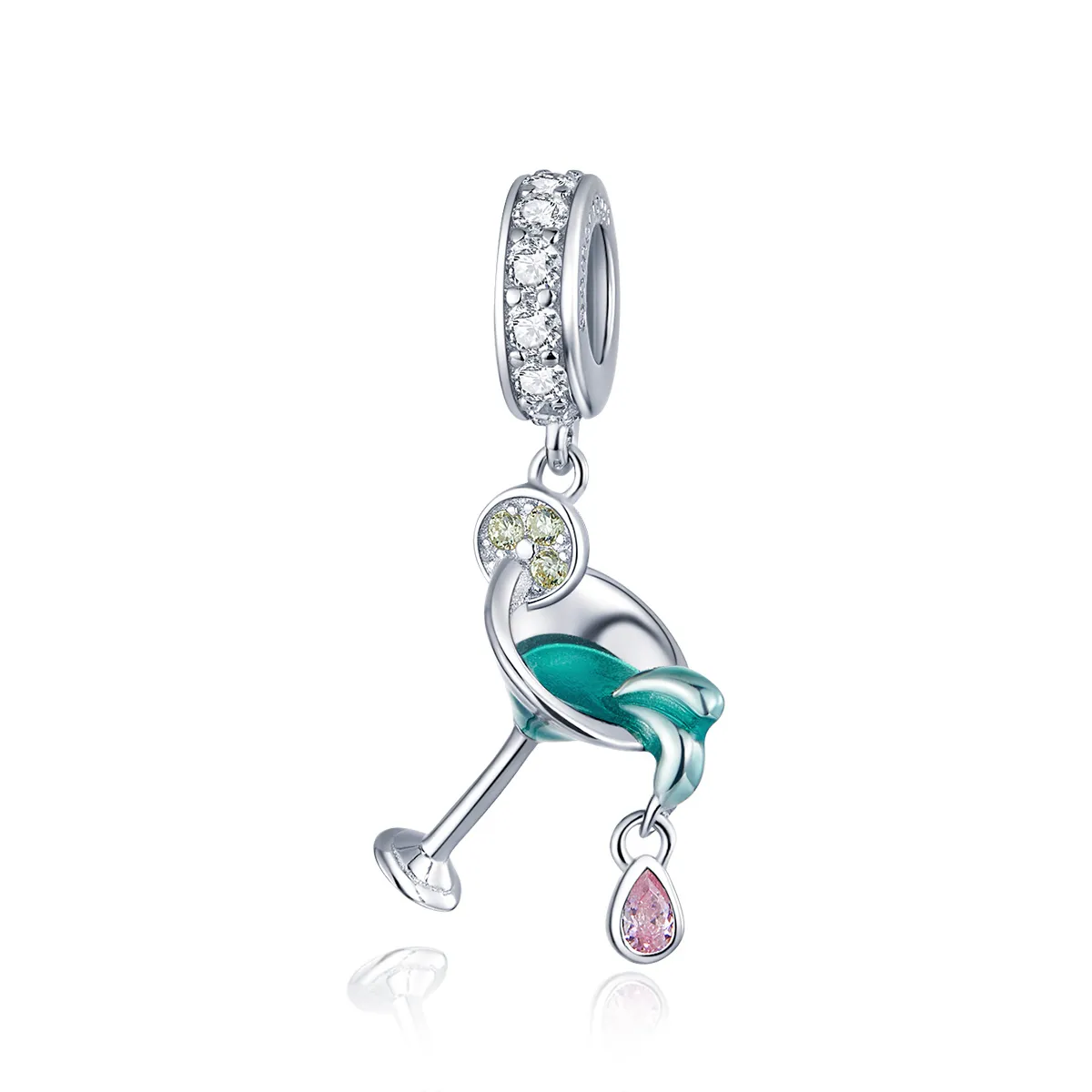 Pandora Style Silver Summer Cocktail Dingle - BSC262