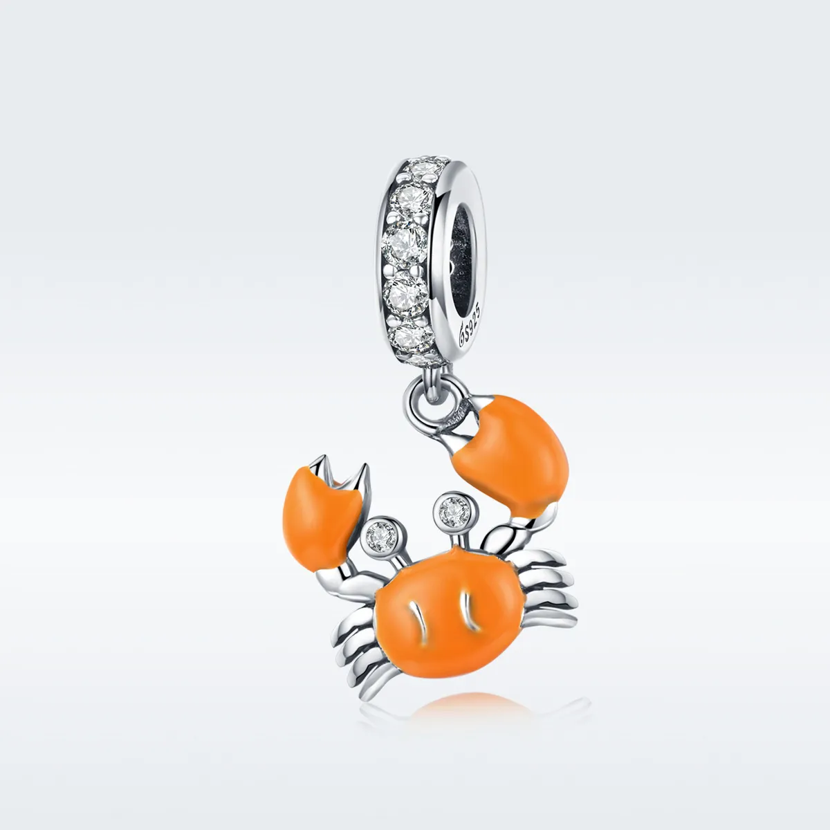 Pandora Style Silver Summer Crab Dangle - BSC076